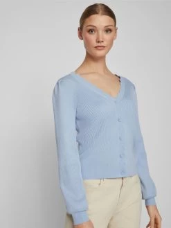 Vila Vesten Gebreid Vest ALANA Dames Lichtblauw -Vila c7c977fb7193ededbc5f852460851d9d