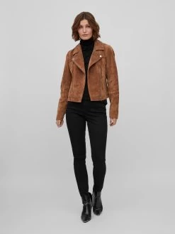Vila Leren Jassen Tussenjas SUKKI Dames Bruin 12 Vila Leren Jassen Tussenjas SUKKI Dames Bruin -Vila c846594994925f0c4d0daa8d79111695