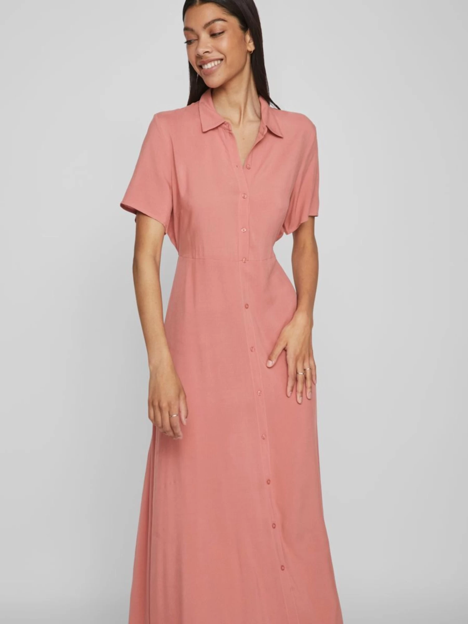 Vila Blousejurken Blousejurk Dames Rood 9 Vila Blousejurken Blousejurk Dames Rood - Afbeelding 7