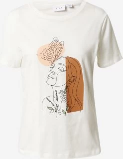 Vila T-shirts Shirt VULKAN Dames Wit