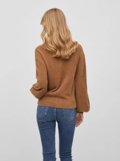 Vila Vesten Gebreid Vest LAJULI Dames Karamel -Vila c9bbbdc12972cd24e7c4fb3e1c64f7c6