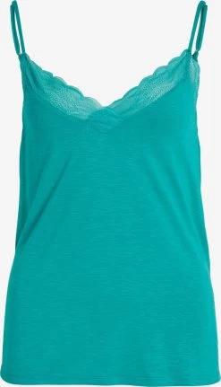 Vila Kanten Tops Top NOEL Dames Jade Groen
