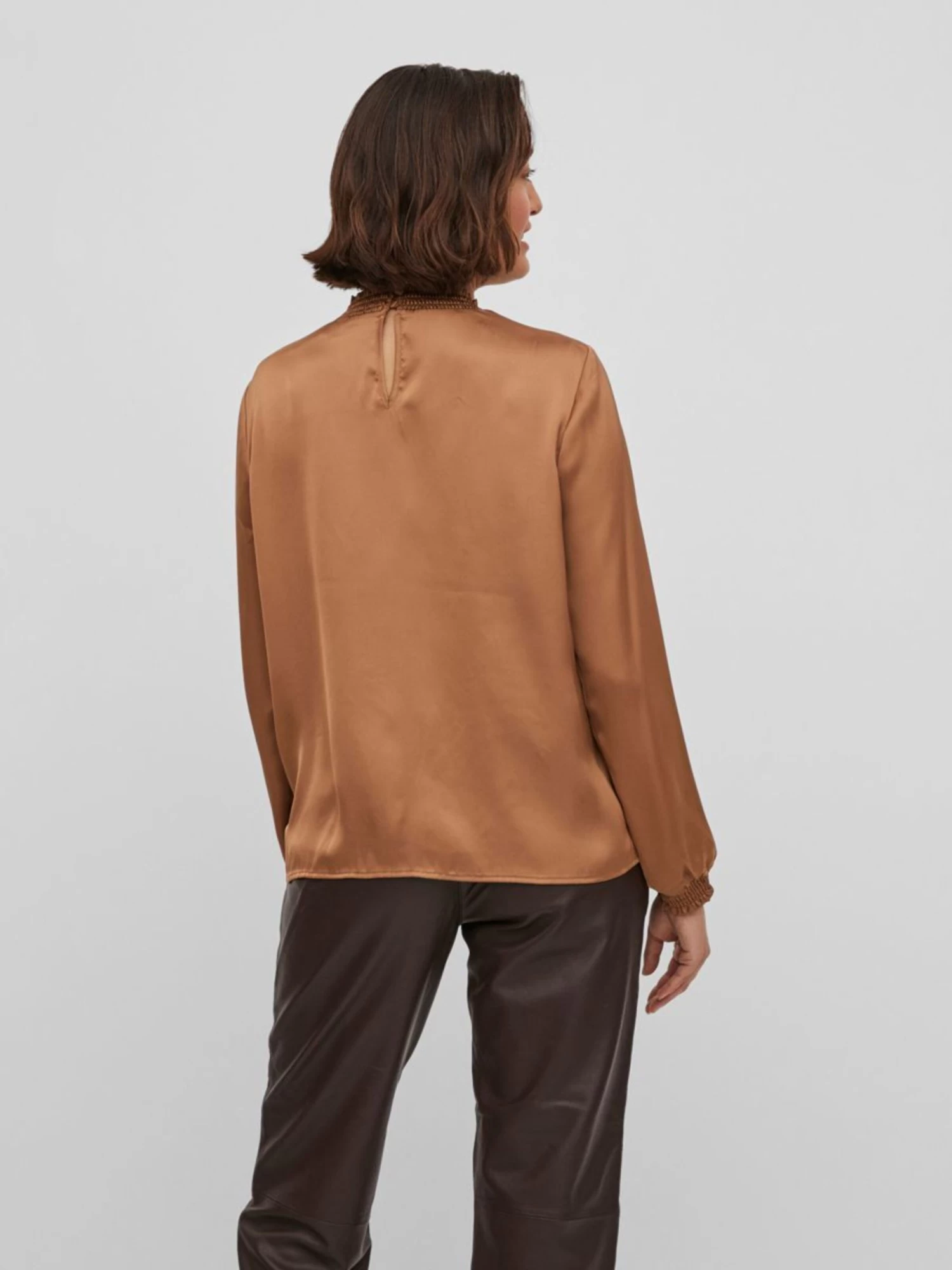 Vila Blouseshirts Blouse Dames Bruin 6 Vila Blouseshirts Blouse Dames Bruin - Afbeelding 4