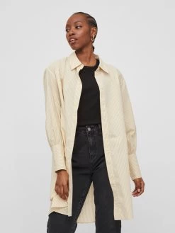 Vila Lange Blouses Blouse Gitzy Dames Sand / Natuurwit 10 Vila Lange Blouses Blouse Gitzy Dames Sand / Natuurwit -Vila ca89d589e3b89ae9dcf07e9e07375d64