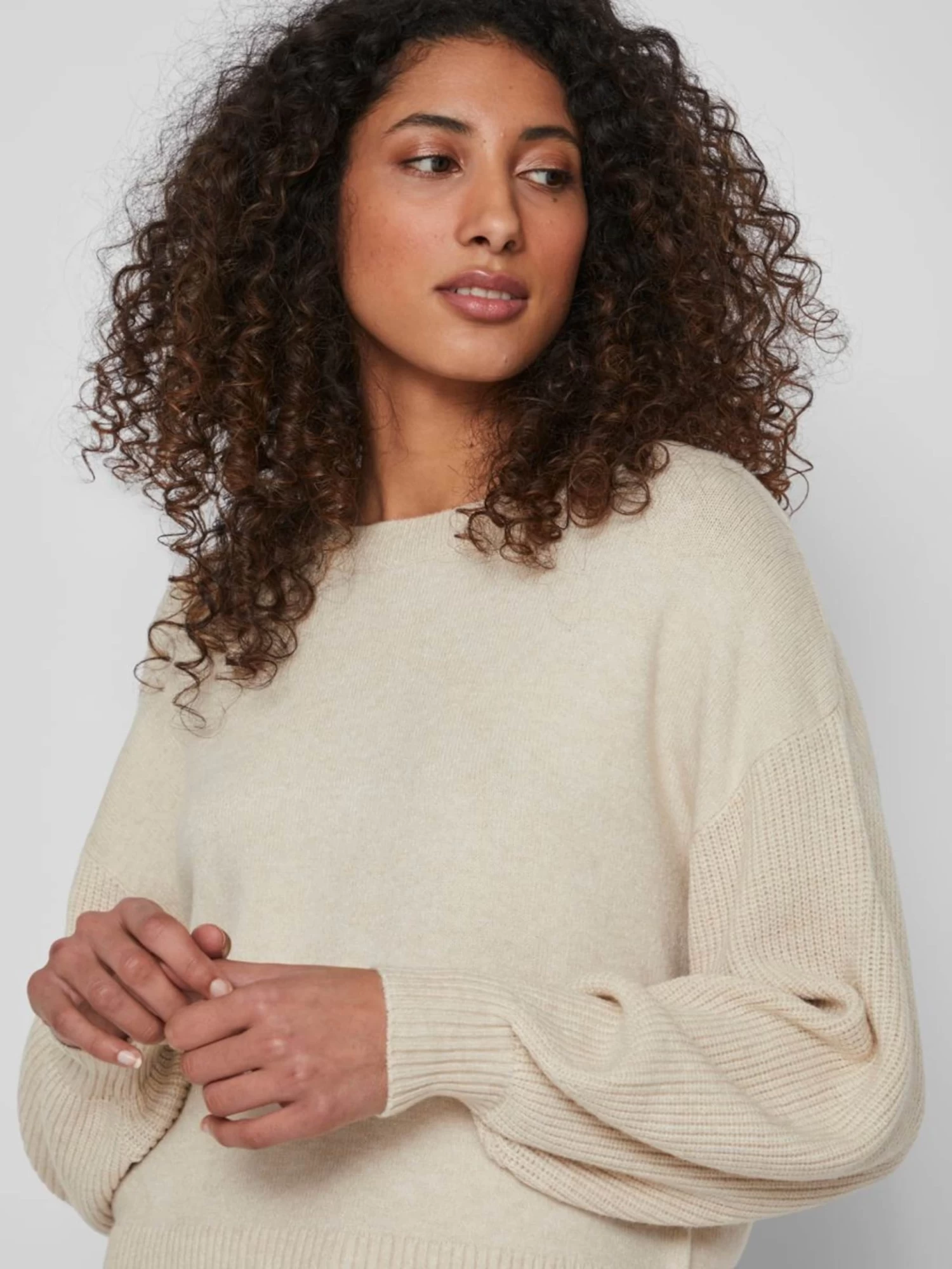 Vila Basic Truien Trui RIL Dames Natuurwit 9 Vila Basic Truien Trui RIL Dames Natuurwit - Afbeelding 7