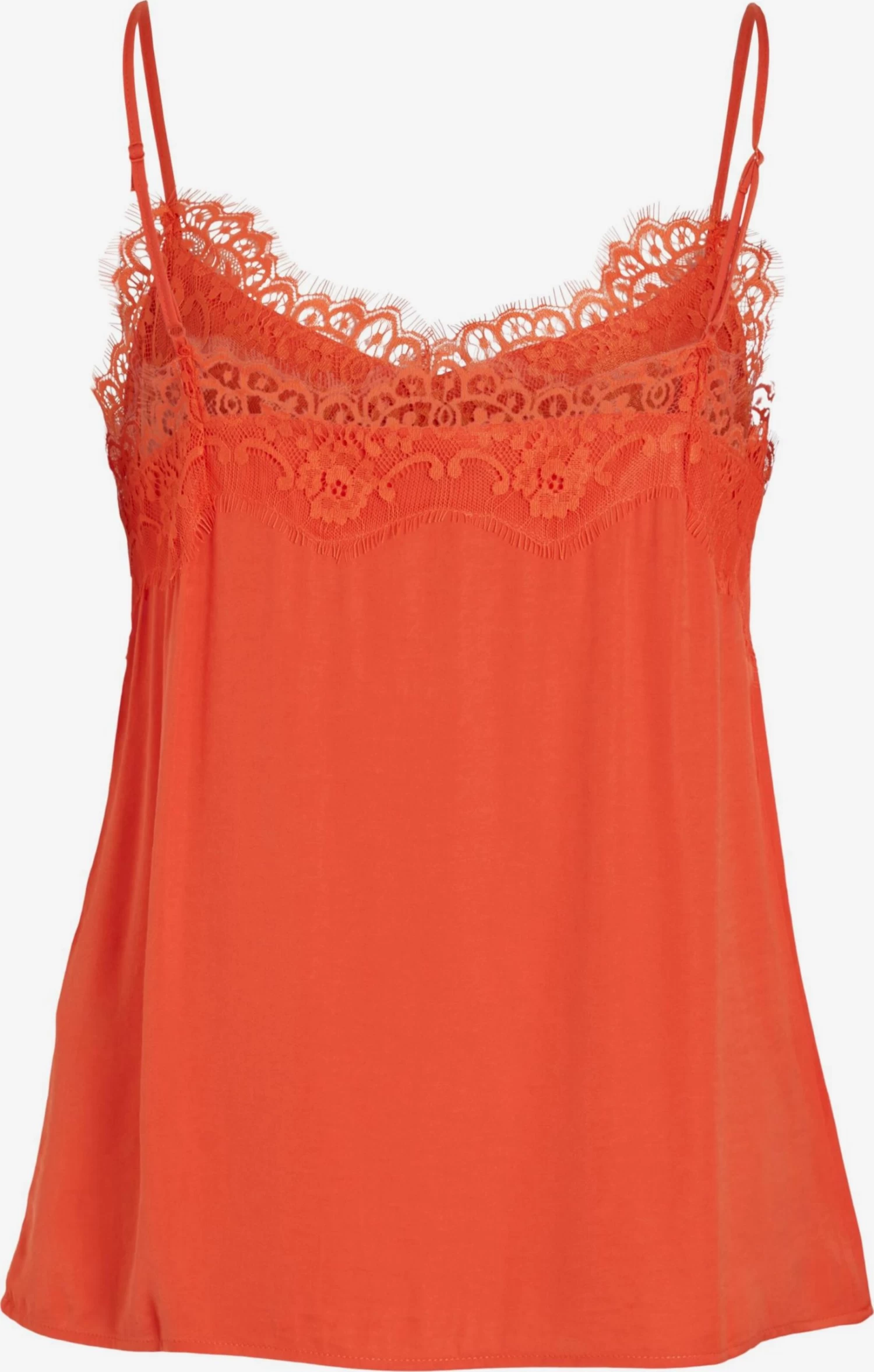 Vila Kanten Tops Top CAVA Dames Oranje 4 Vila Kanten Tops Top CAVA Dames Oranje - Afbeelding 2