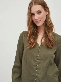 Longsleeves Shirt Dames Kaki 13 Longsleeves Shirt Dames Kaki -Vila cdbf73608a42b32b04ce8e2f732a3e09