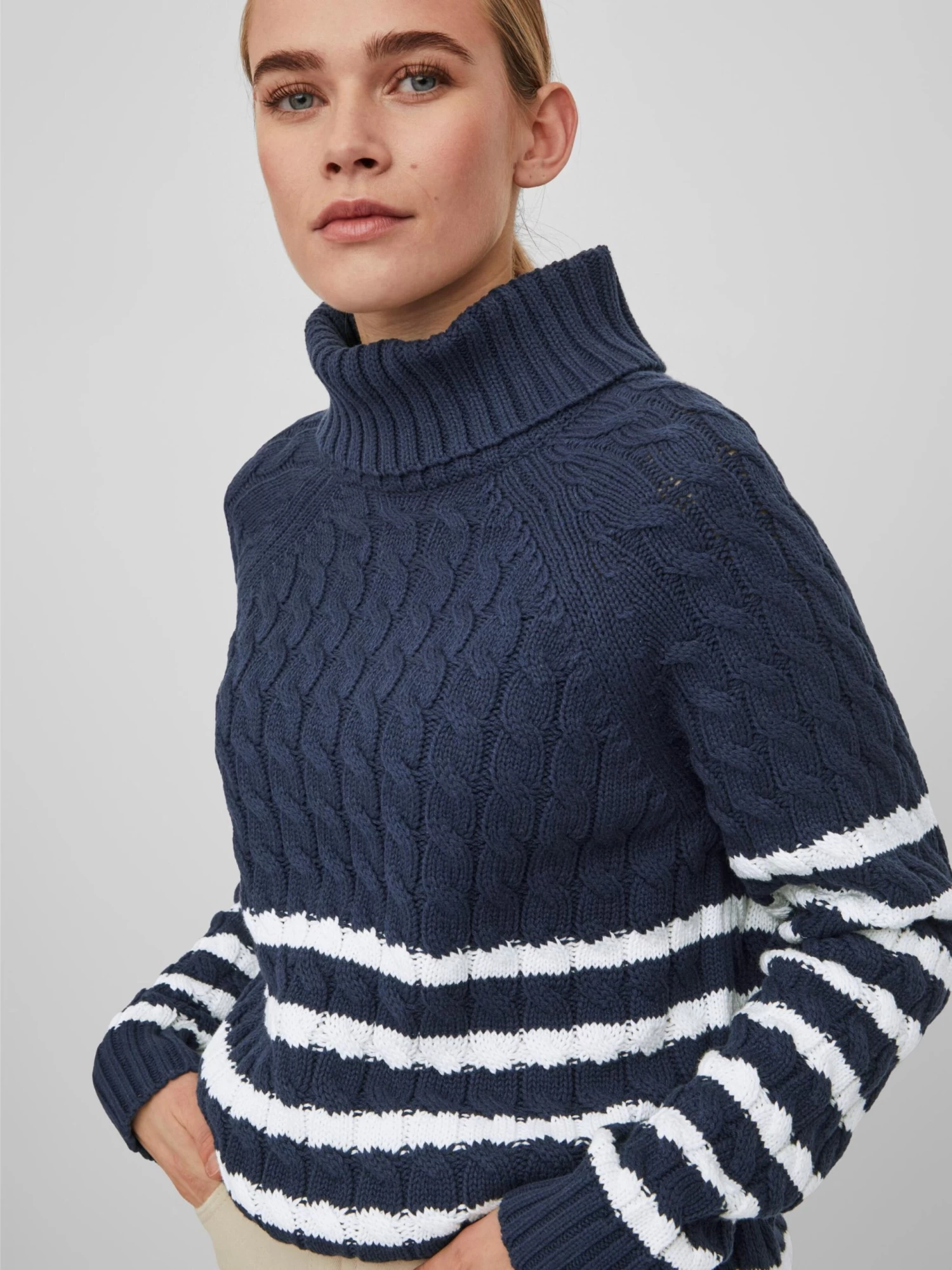 Vila Coltruien Trui Emmalina Dames Navy 9 Vila Coltruien Trui Emmalina Dames Navy - Afbeelding 7