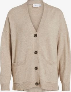 Vila Vesten Gebreid Vest RIL Dames Beige