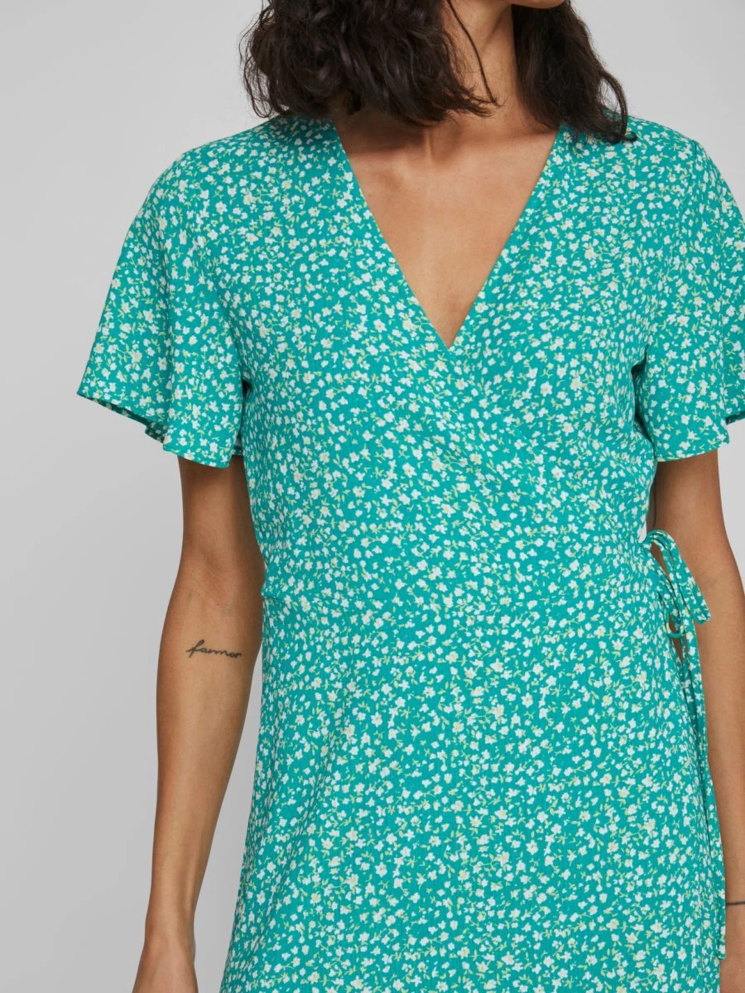 Vila Midi Jurken Jurk Dames Groen / Jade Groen 9 Vila Midi Jurken Jurk Dames Groen / Jade Groen - Afbeelding 7