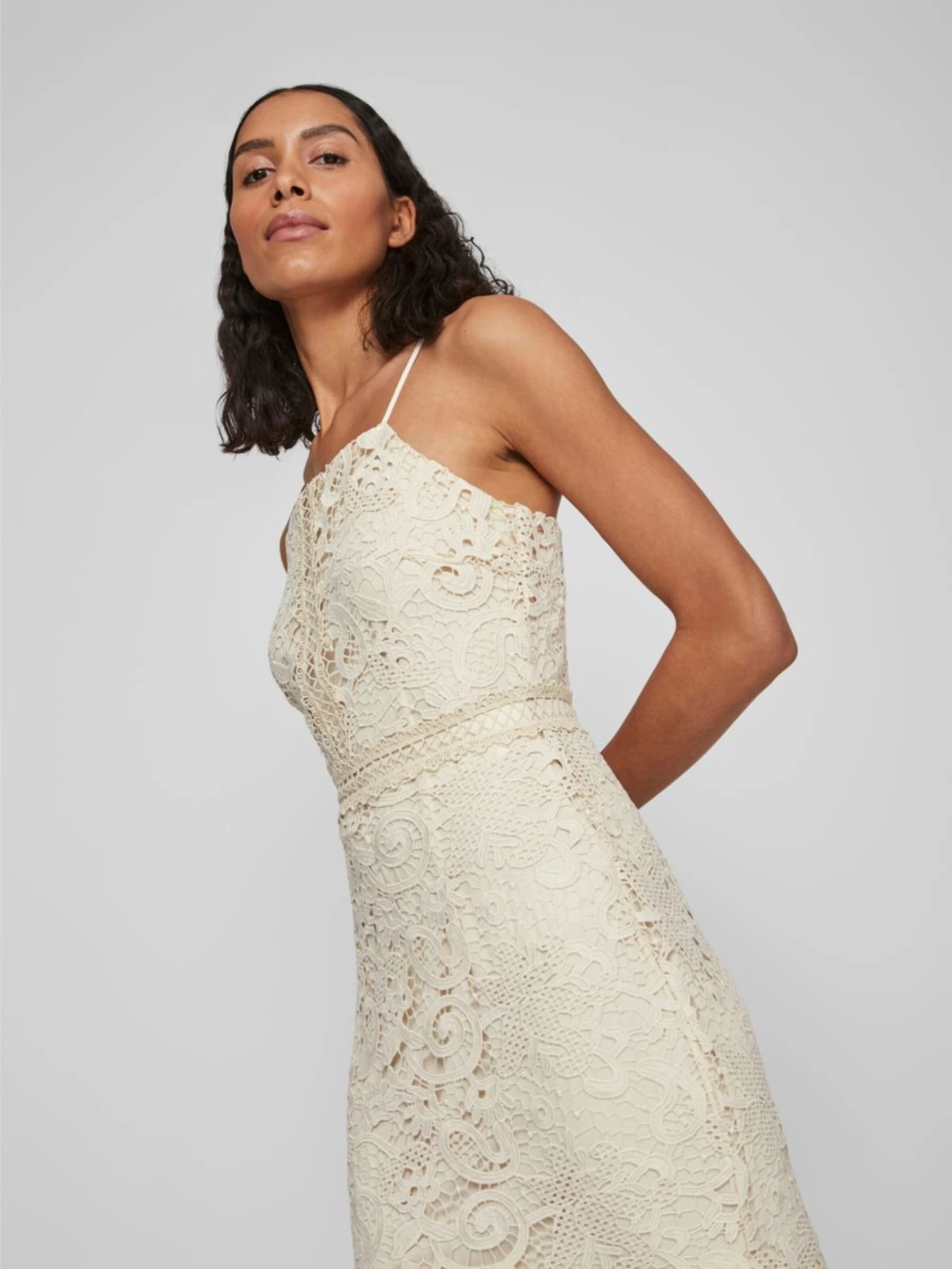 Vila Cocktailjurken Cocktailjurk Capella Dames Taupe 7 Vila Cocktailjurken Cocktailjurk Capella Dames Taupe - Afbeelding 6