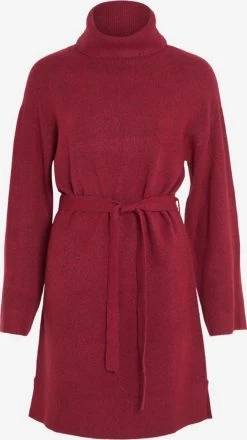 Vila Gebreide Jurken Gebreide Jurk Dames Rood Gemêleerd