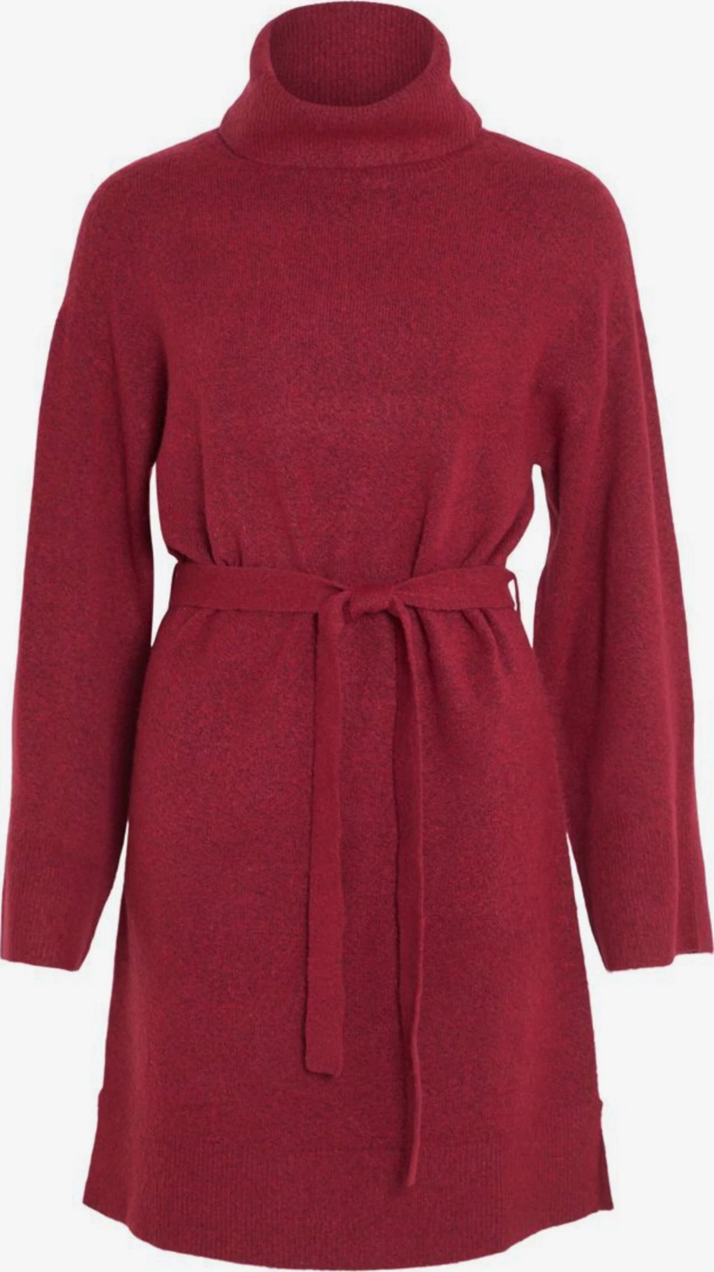 Vila Gebreide Jurken Gebreide Jurk Dames Rood Gemêleerd 3 Vila Gebreide Jurken Gebreide Jurk Dames Rood Gemêleerd