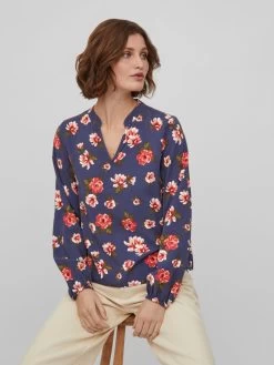 Blouseshirts Blouse Dames Donkerblauw 11 Blouseshirts Blouse Dames Donkerblauw -Vila d1669106dae901a89013a11ac672de1e