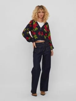 Vila Vesten Gebreid Vest Dames Nachtblauw -Vila d1d8383543214fc789da943a87a7b70c