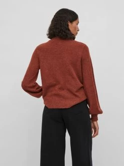 Vila Fijngebreide Truien Trui Dames Roestrood -Vila d1f9674ca7f63a3da783631e473e8b00