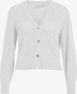 Vila Vesten Gebreid Vest Cattia Dames Wit Gemêleerd