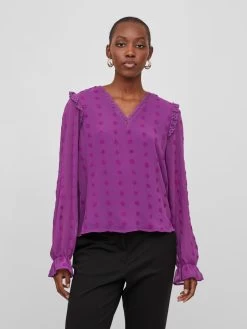 Vila Blouseshirts Blouse Dames Roze -Vila d47cc16e3ed4d7a6b93bfebaeb23cdd0