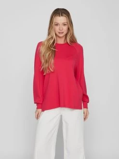 Vila Longsleeves Shirt SIF Dames Donkerroze -Vila d578510333f16c2f11c1b6cf487121f0