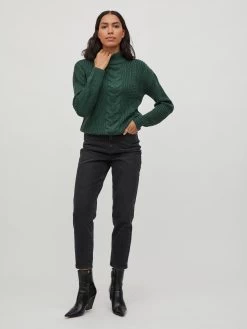 Vila Coltruien Trui Dames Donkergroen -Vila d583e98e4b0806448abcafe6fdd909f2