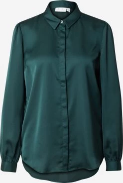 Vila Overhemden Blouse Dames Smaragd