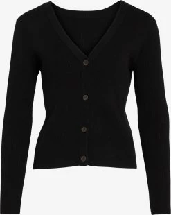 Vila Vesten Gebreid Vest COMFY Dames Zwart