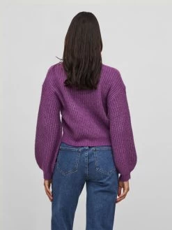 Vila Basic Truien Trui Dames Lila -Vila d656e099d6623515afb0823de7b753b2