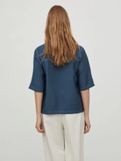 Vila Overhemden Blouse Dames Donkerblauw 12 Vila Overhemden Blouse Dames Donkerblauw -Vila d6cbd8b36b2ba713e0665e2a2526abea