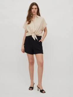 Vila Blouses Met Korte Mouw Blouse Mandy Dames Beige -Vila d836de94d4f8c3fe4b88226b56d58cf0