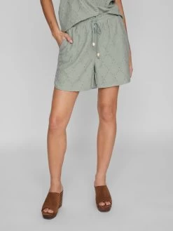 Vila Shorts Loosefit Broek DELLA Dames Mintgroen -Vila d895778f8bb130e6513d2faf7f50ed51