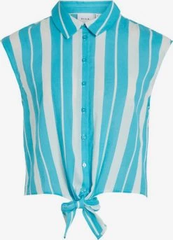 Vila Blouse Tops Blouse Dames Blauw / Wit