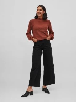 Vila Fijngebreide Truien Trui Dames Roestrood -Vila d93f17558f72ee233976e5d3b4b09269