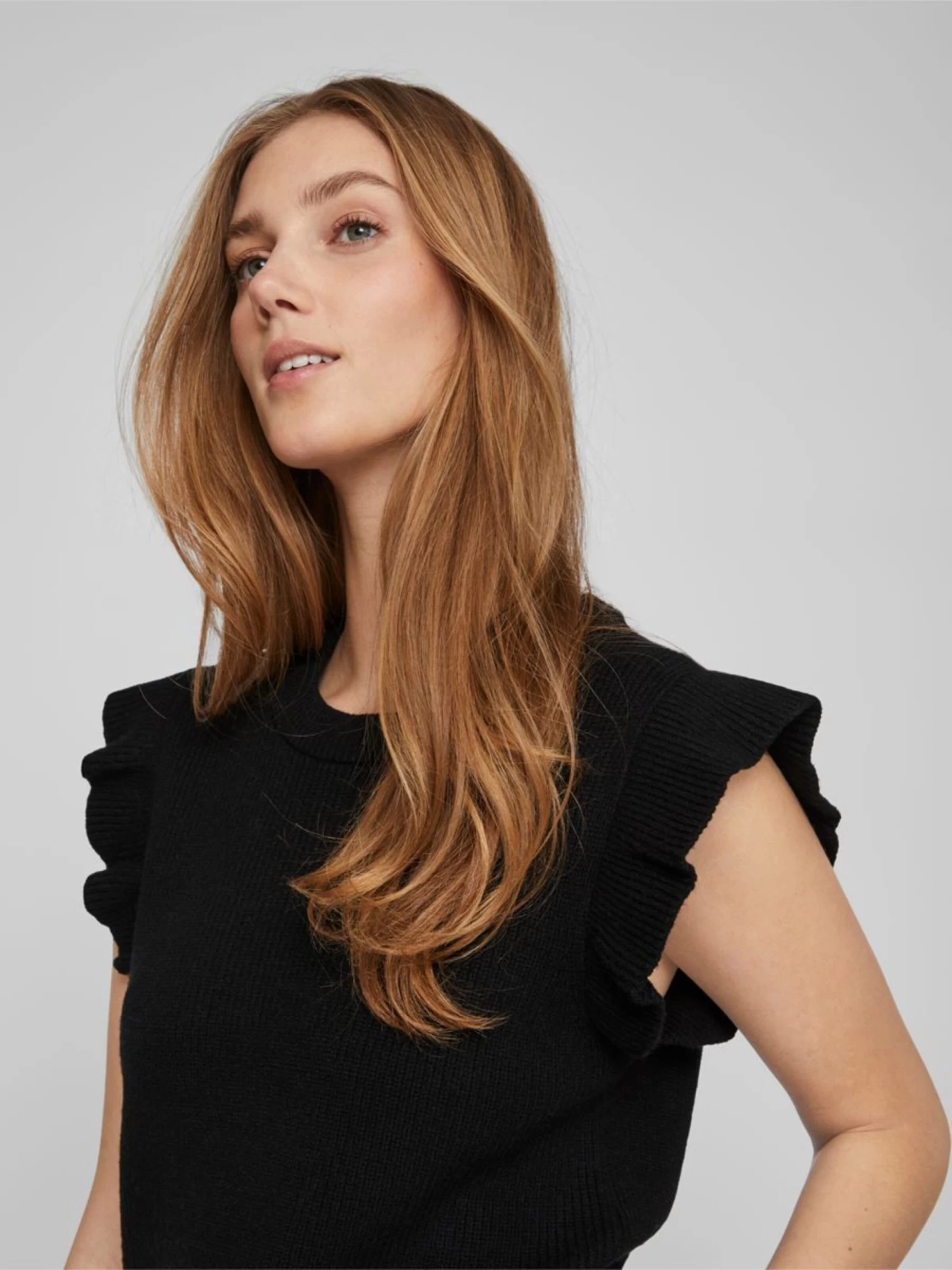 Vila Fijngebreide Truien Trui RIL Dames Zwart 8 Vila Fijngebreide Truien Trui RIL Dames Zwart - Afbeelding 6