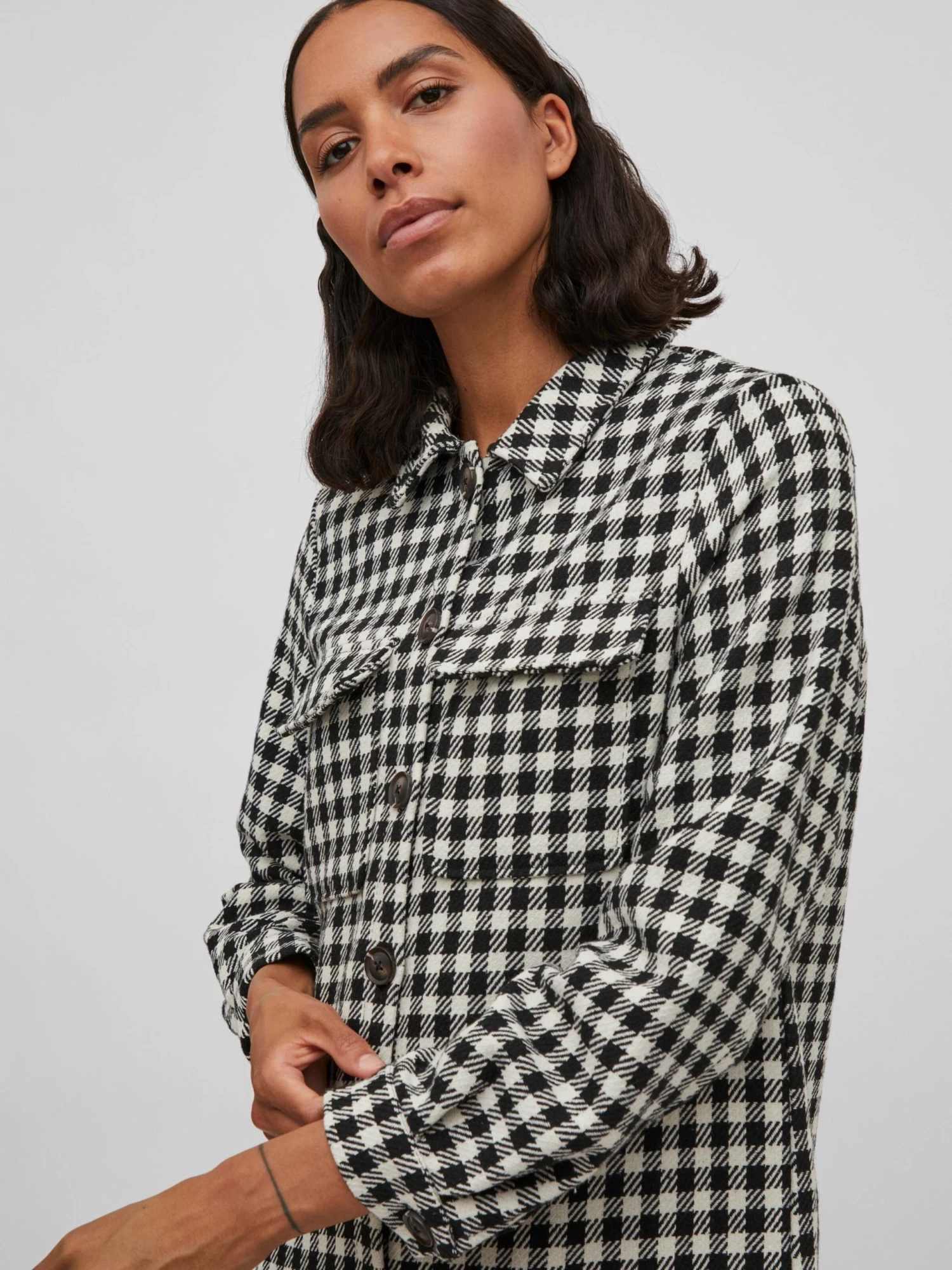 Vila Tussenjassen Tussenjas Hether Dames Zwart / Wit 8 Vila Tussenjassen Tussenjas Hether Dames Zwart / Wit - Afbeelding 6