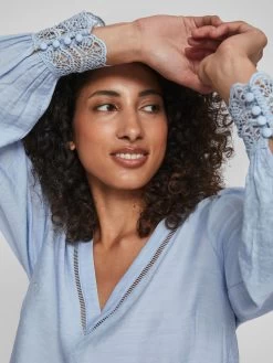 Vila Kanten Blouses Blouse Dames Blauw 16 Vila Kanten Blouses Blouse Dames Blauw -Vila dcf63bb741bfd05acd753d8171b1bf9b