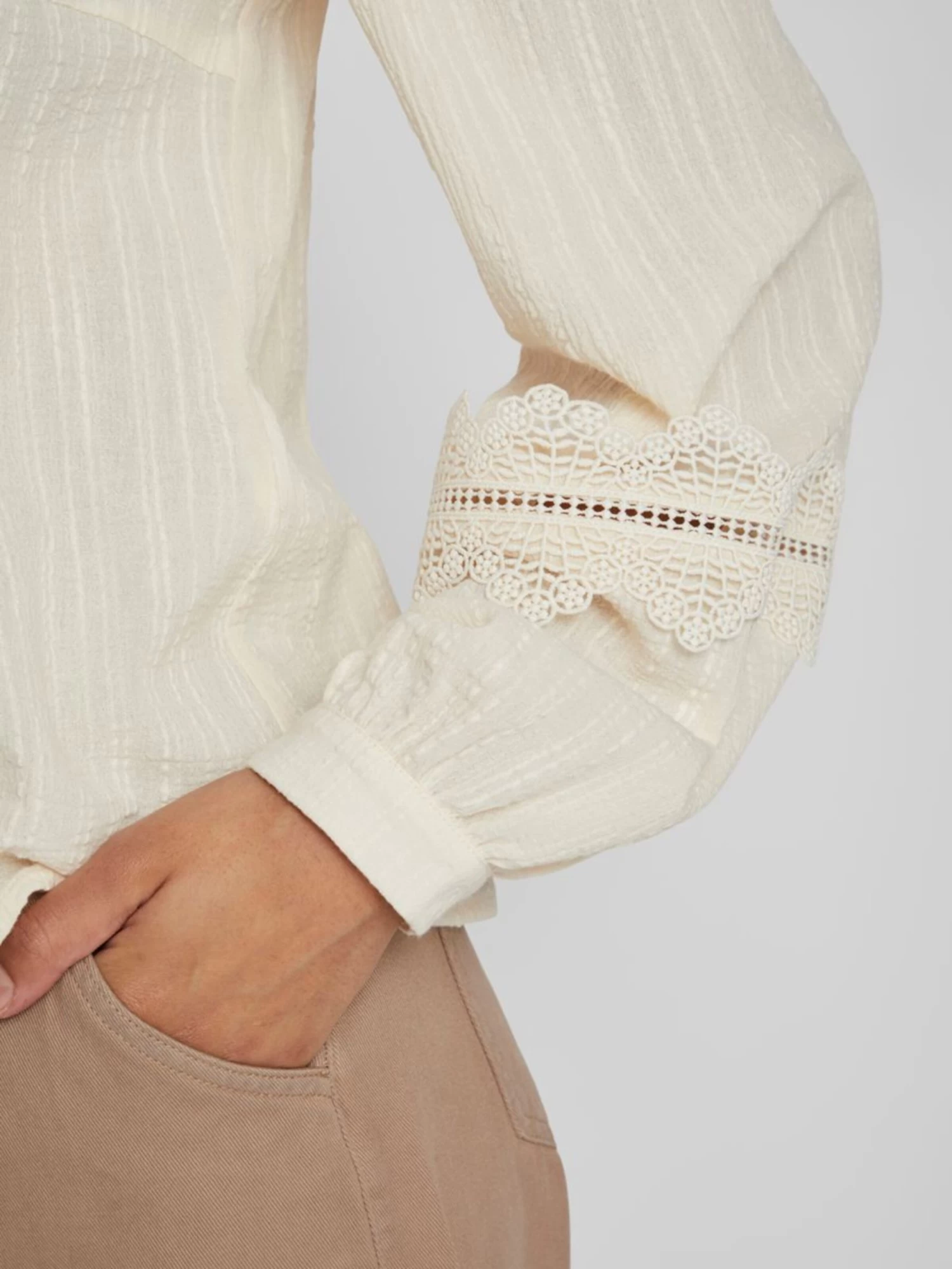 Vila Kanten Blouses Blouse Dames Ecru 8 Vila Kanten Blouses Blouse Dames Ecru - Afbeelding 6