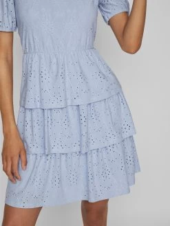Vila Mini Jurken Jurk Kawa Dames Lichtblauw -Vila dec08a27d4153d47a726bdd817da01e3