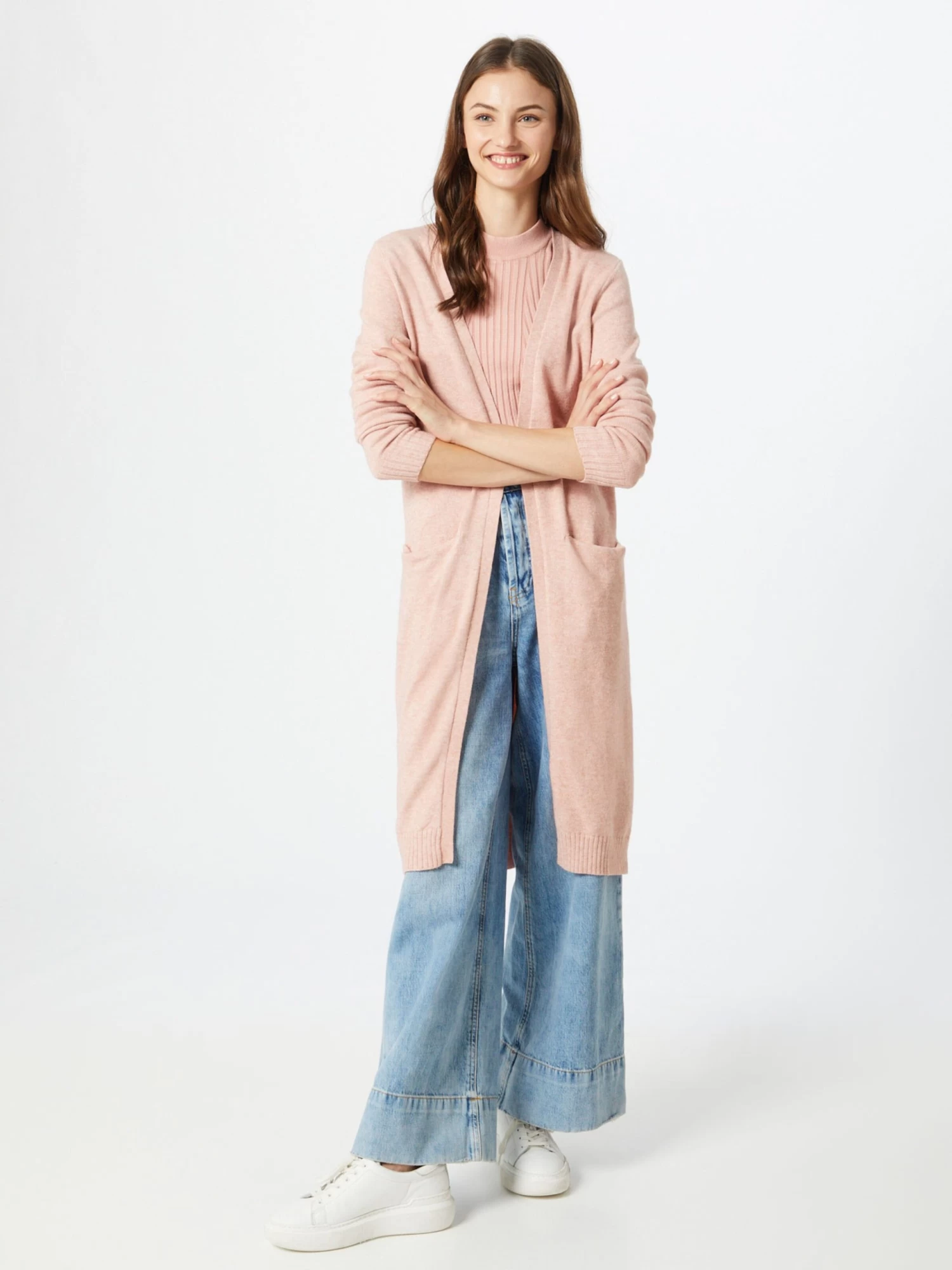 Vila Vesten Gebreid Vest Dames Pastelroze 7 Vila Vesten Gebreid Vest Dames Pastelroze - Afbeelding 5