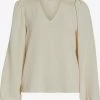 Vila Kanten Blouses Medium Support Blouse SURASHIL Dames Beige -Vila e0a62b494b03578018a82804f567ccef