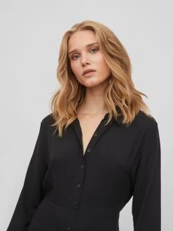 Vila Maxi Jurken Jurk Dames Zwart -Vila e121f0c14b083c1ba65605fe1a48f9c3