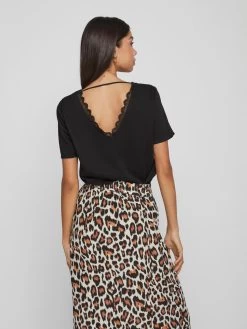 Vila Kanten Blouses Blouse Sommi Dames Zwart -Vila e125f92d8a15c2b60875df39804074fe