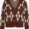 Vila Vesten Gebreid Vest Lina Dames Cognac / Donkerbruin