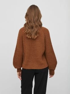 Vila Basic Truien Trui Chinti Dames Karamel -Vila e28f874c52ffd400d8b682d835809fa3