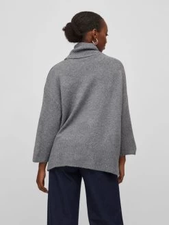 Vila Truien Trui Dames Grijs -Vila e2b75d6ee75483ed525e12a1dc49ecb3