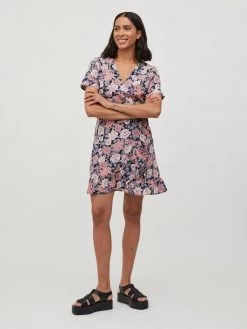 Vila Mini Jurken Jurk KAVA Dames Navy -Vila e310830cd9beef30dc778f3e8268526d