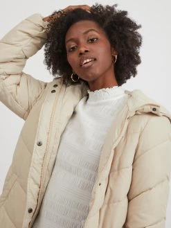 Vila Wintermantels Wintermantel Philipa Dames Crème -Vila e34af33c77f01ce50d924caaf32fab16