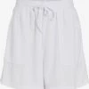 Vila Shorts Loosefit Broek Lule Dames Wit