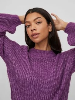 Vila Basic Truien Trui Dames Lila -Vila e4acba39306f605112d17ebf5a510d8b