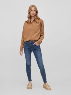 Vila Overhemden Blouse Julima Dames Lichtbruin -Vila e5766e04e442bd5d743750a3fabf19e7