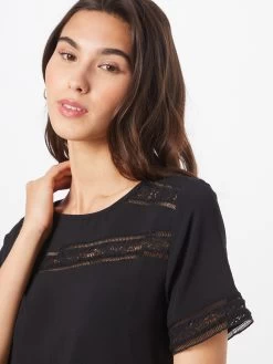 Vila Kanten Blouses Blouse SURASHA Dames Zwart -Vila e5b65e5df948da1ea6fd97a2a886a3d2